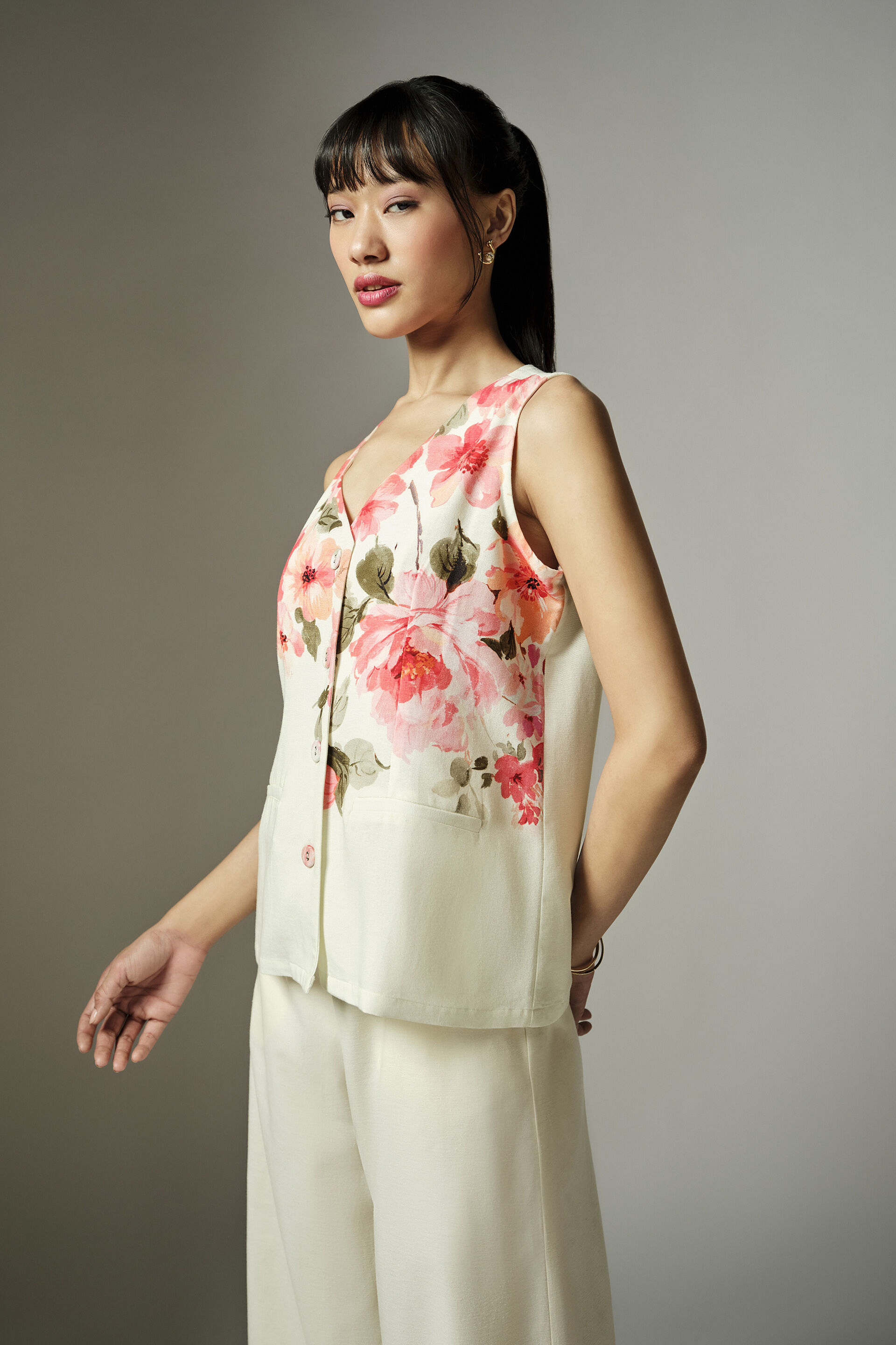 Venetia Floral Print Jacket, Multi Color, image 3